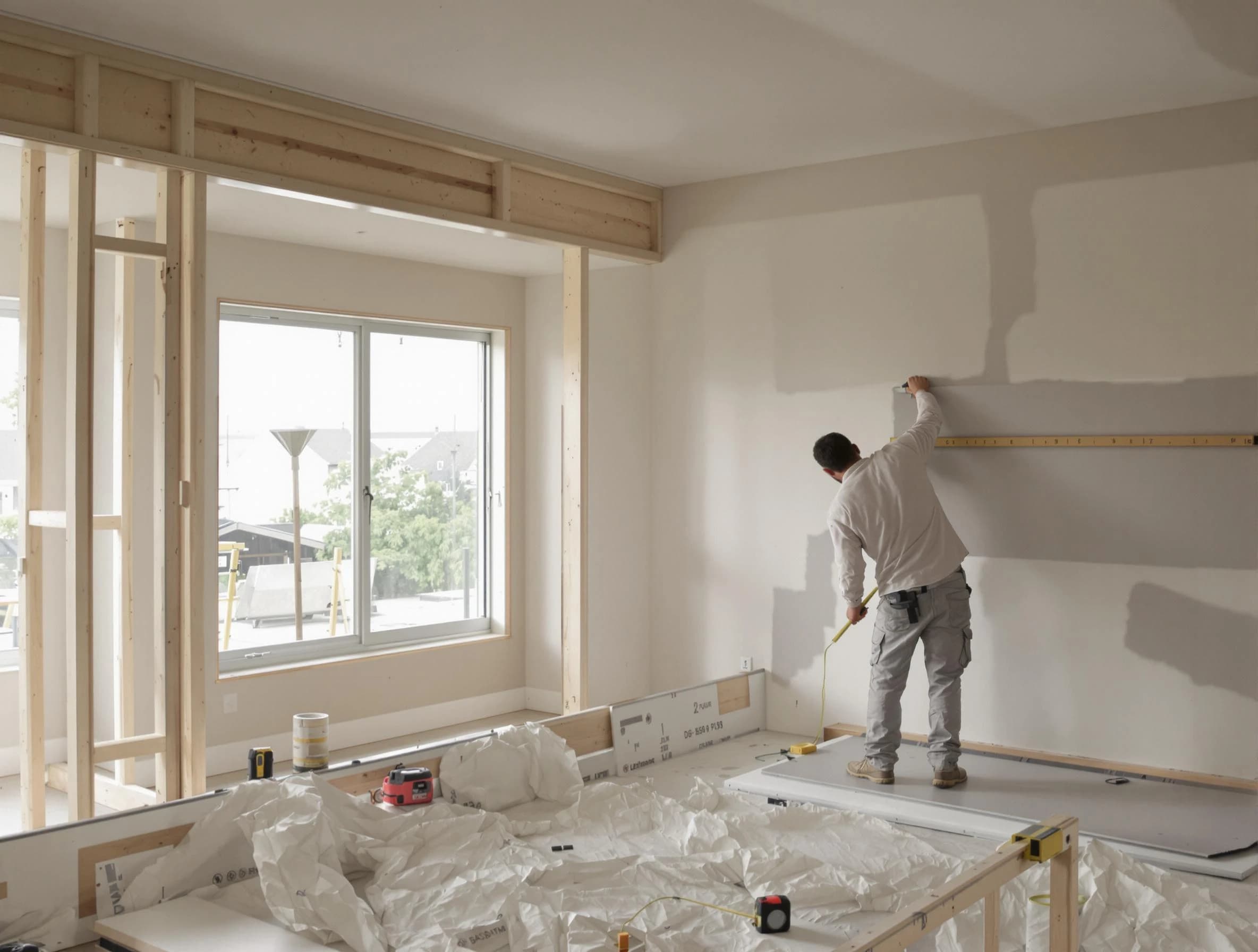 Willowick House Painters installing new drywall in Willowick, OH