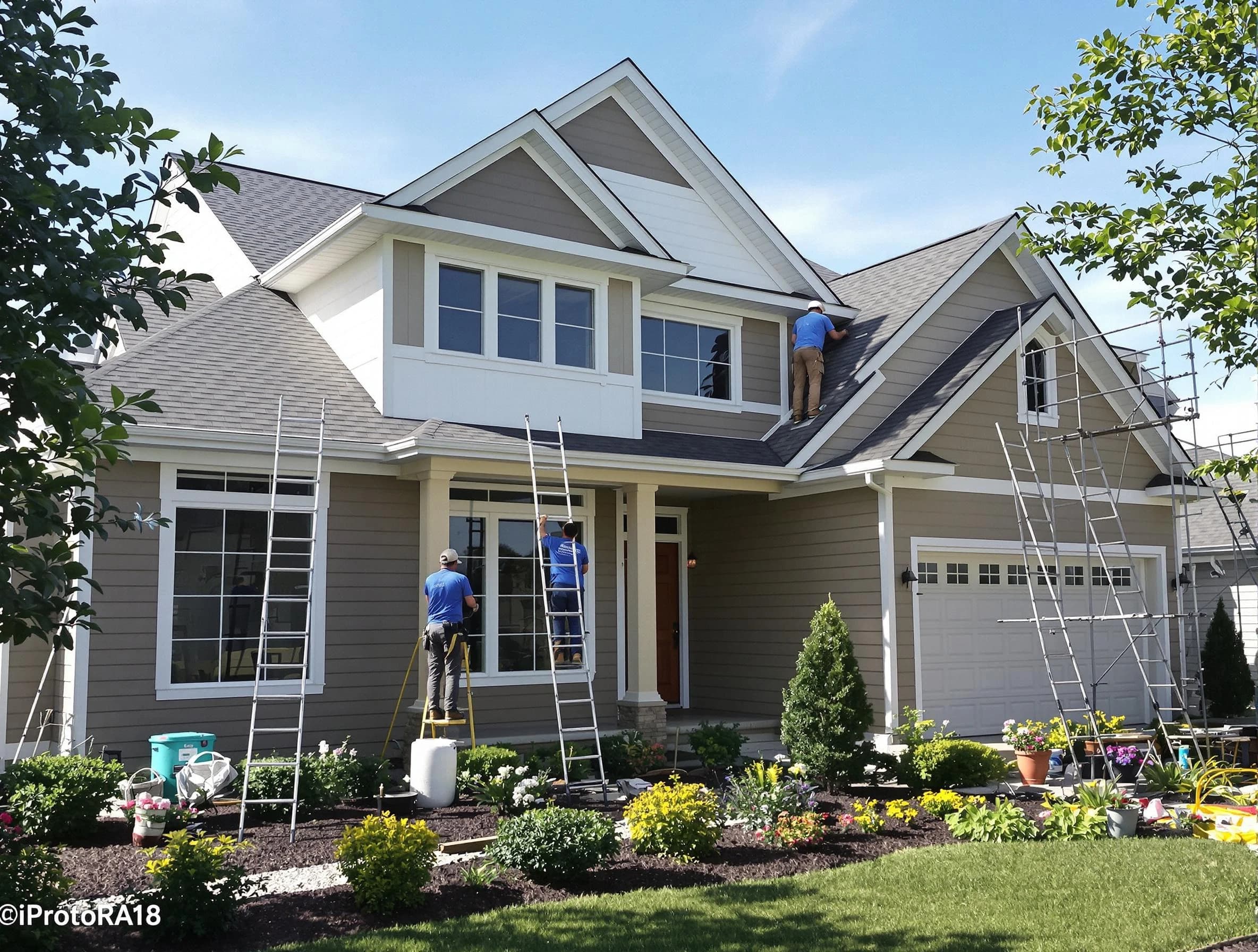 Detailed exterior painting by Willowick House Painters in Willowick