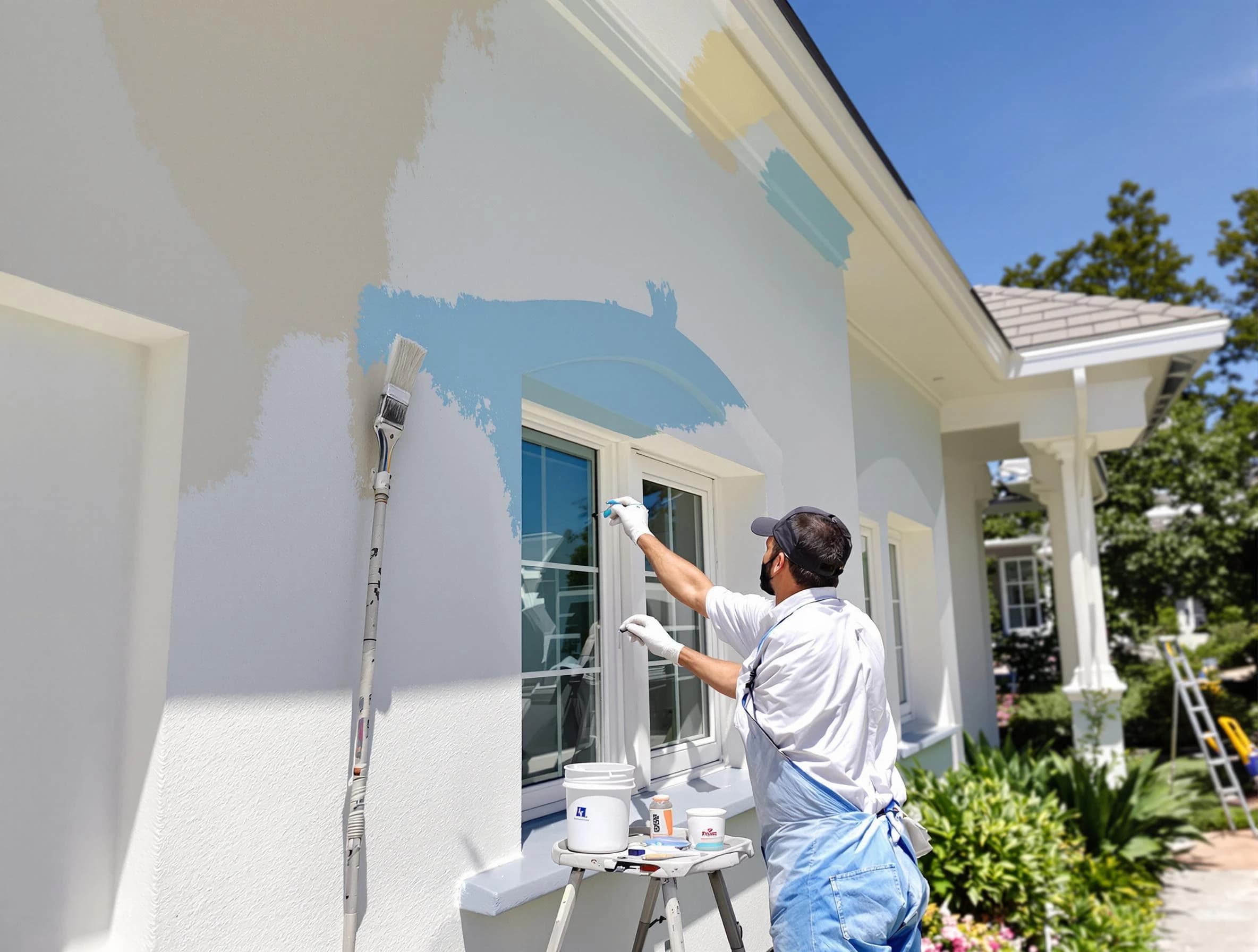 Willowick House Painters professional painting the exterior of a house in Willowick, OH