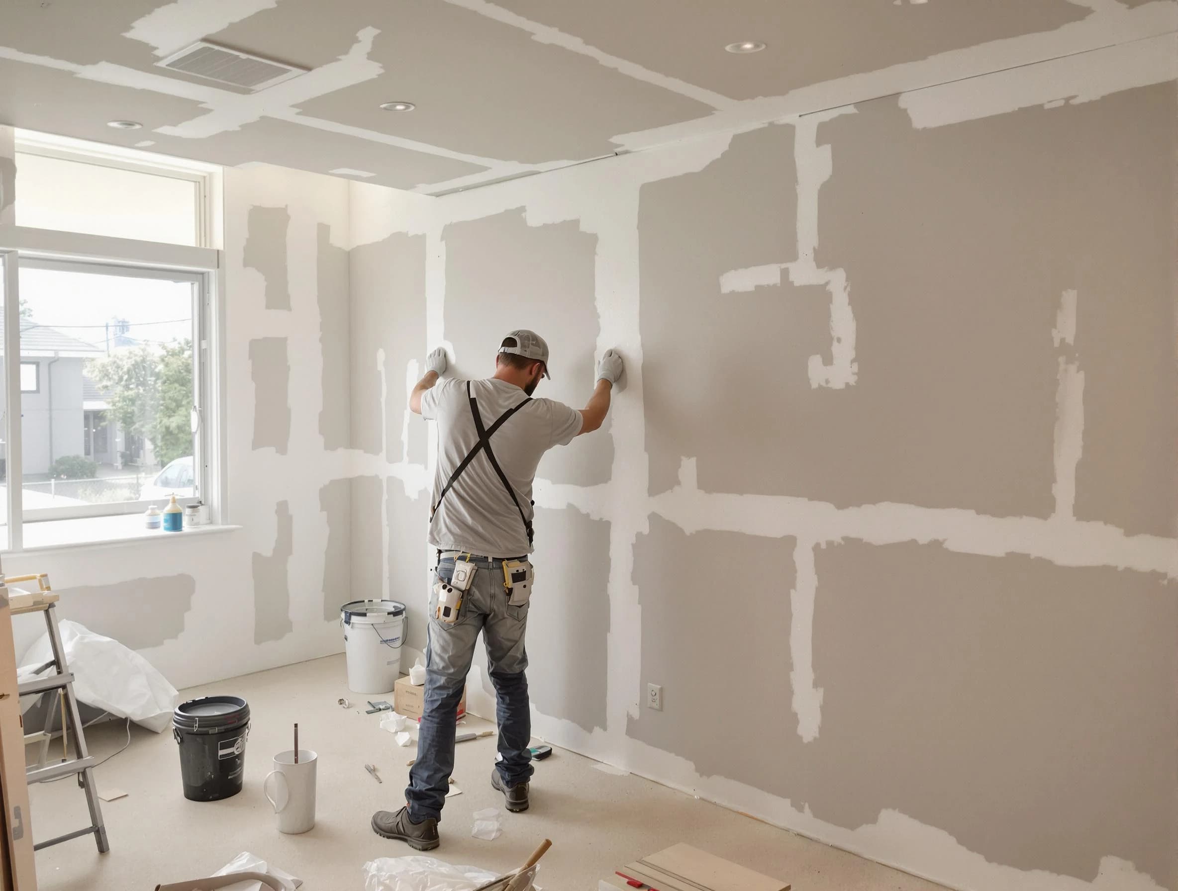 Willowick House Painters performing drywall taping and mudding in Willowick